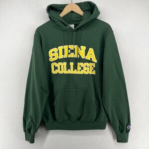 SIENA COLLEGE Hoodie Adult S CHAMPION Saints NY Fleece Sweatshirt Pullover Green